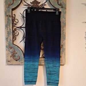 Shosho Black and Blue Gradient Leggings